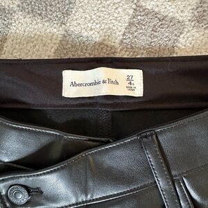 Abercrombie black leather pants